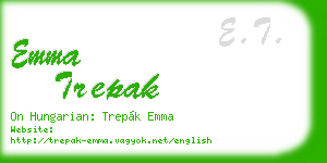 emma trepak business card